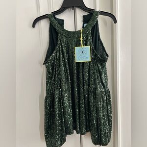 CeCe Women’s Dress in Sparkling Green Sequins